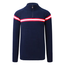  Mens Classic Stripe Midlayer Plus Jumper - Navy, Red and White Stripe