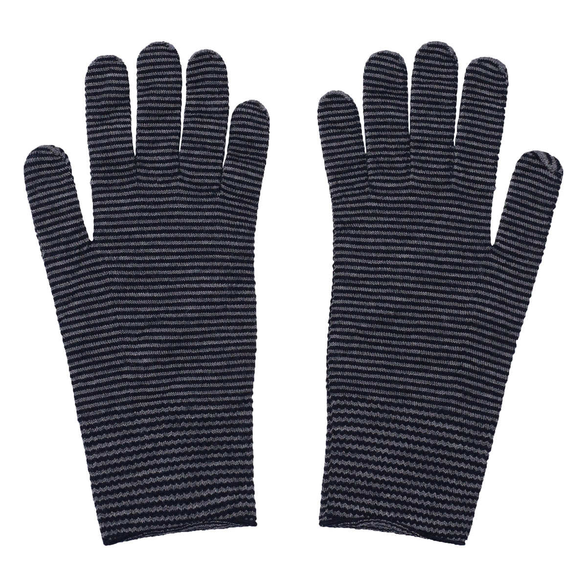 Merino Glove Liners Mens Charcoal and Grey Snow Finel