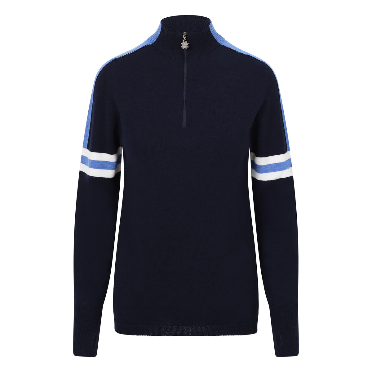 Womens Val Ski Jumper Navy Blue and white Snow Finel