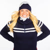 Mountain Range Merino Snood - Navy White
