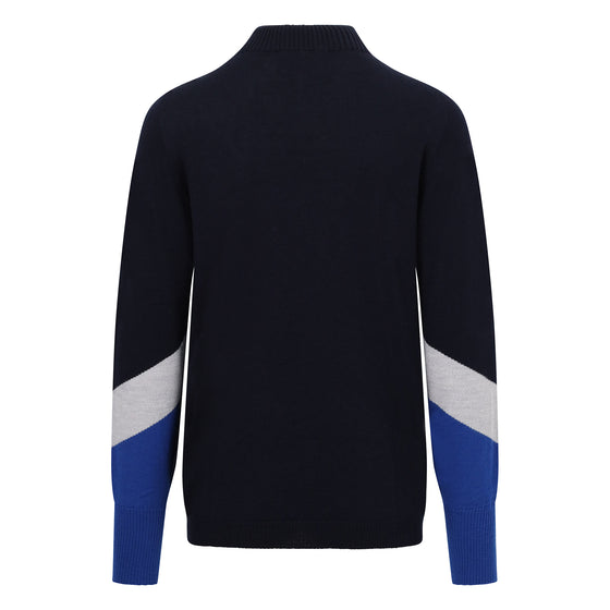 Mens Val Thoren Ski Jumper - Navy, Cobalt and Grey