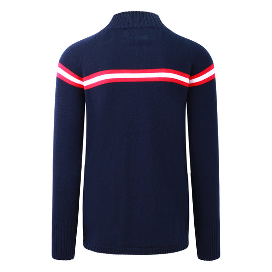 Mens Classic Stripe Midlayer Plus Jumper - Navy, Red and White Stripe