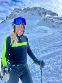  Womens St Anton Ski Jumper - Navy Green