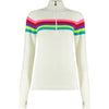 Womens Rainbow Stripe Ski Jumper - White