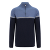 Mens Freestyle Merino Ski Jumper - Navy & Denim