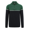 Mens Freestyle Merino Ski Jumper - Navy & Green