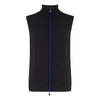 Mens Merino Gilet - Charcoal & Cobalt Zip