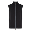 Mens Merino Gilet - Charcoal & Grey Zip