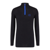 Mens Merino Thermal Baselayer - Charcoal & Cobalt Zip