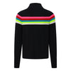 Womens Rainbow Stripe Midlayer Plus  - Black