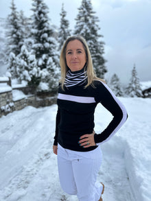  Womens St Anton Ski Jumper - Black and White