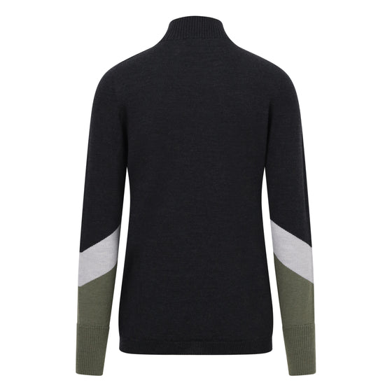 Mens Val Thoren Ski Jumper - Charcoal Khaki Grey