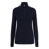 Womens Verbier Ski Jumper - Navy and Silver