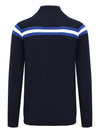 Mens Classic Stripe Merino Ski Jumper - Navy, Cobalt & White