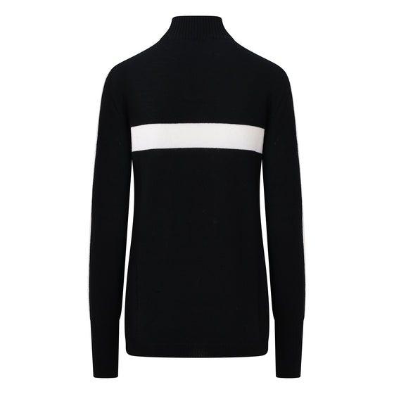 Womens St Anton Ski Jumper - Black and White
