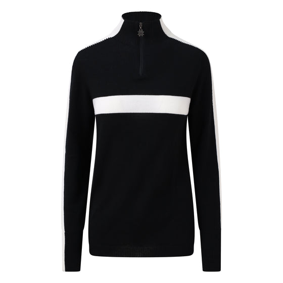 Womens St Anton Ski Jumper - Black and White