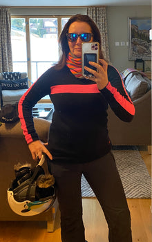  Womens St Anton Ski Jumper - Navy Pink