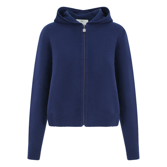 Blue hoodie on a white background