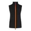 Womens Merino Gilet - Charcoal & Orange Zip