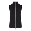 Womens Merino Gilet - Charcoal & Pink Zip
