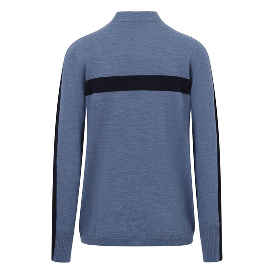 Mens St Anton Midlayer Jumper - Denim and Navy