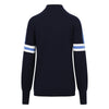Womens Val Ski Jumper - Navy Blue and white