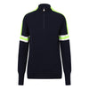 Womens Val Ski Jumper Charcoal - Green and White