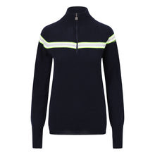  Womens Avoriaz Ski Jumper Navy, Green, Grey and White