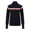 Womens Avoriaz Ski Jumper Navy, Orange, Grey and White