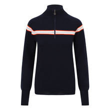  Womens Avoriaz Ski Jumper Navy, Orange, Grey and White