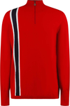 Mens Downhill Jumper - Red and Navy Stripe
