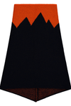 Mountain Range Merino Snood - Navy Orange