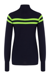 Womens Signature Stripe Jumper - Navy Green