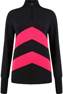  Womens Kitzbuel Jumper Charcoal Pink