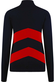  Womens Kitzbuel Jumper Navy and Red