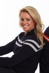 Womens Midlayer Signature Stripe Navy White