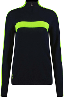  Womens St Anton Ski Jumper - Navy Green