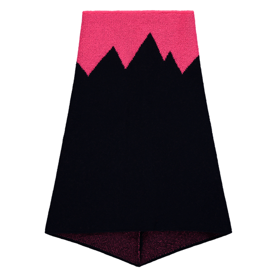 Mountain Range Merino Snood - Navy  Pink