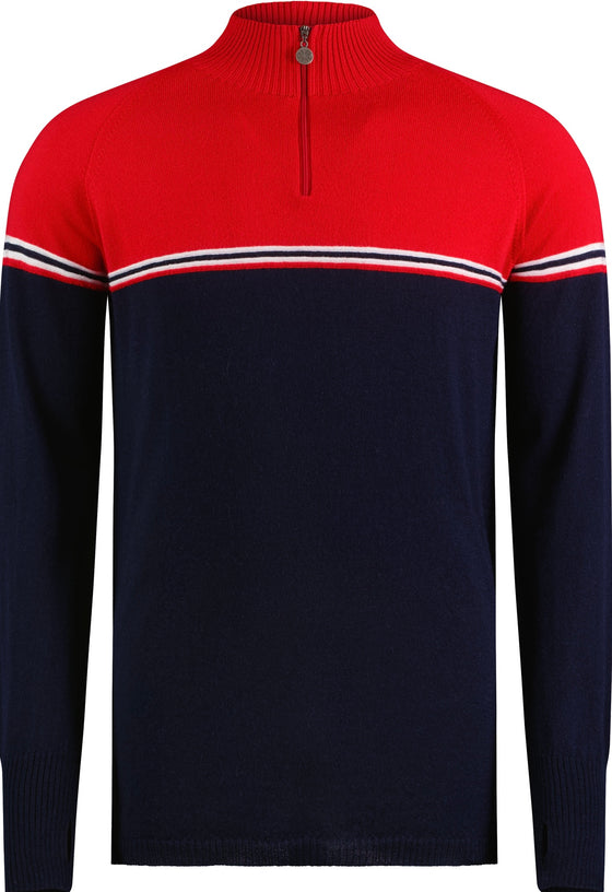 Mens Freestyle Jumper - Navy and Red